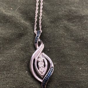 Blue and White Diamond Necklace KAY